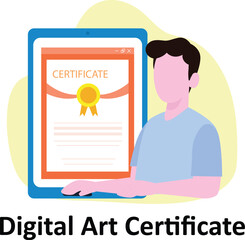 Digital Art Certificate : Vector Illustration