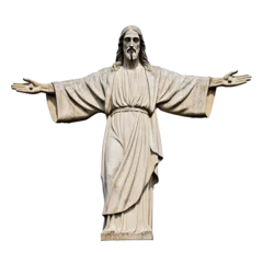 Fototapeten Jesus Christ in Rio de Janeiro isolated on white background © yuniazizah