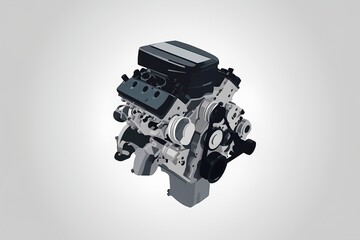 Naklejka premium car engine