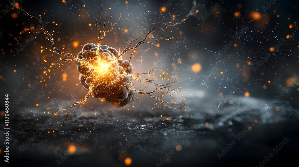 Poster quantum powered neurovisual analysis of complex brain surgeries showcasing glowing data streams and 