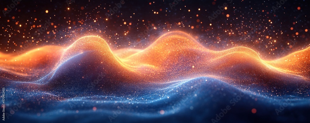 Poster digital background for technology, artificial intelligence, neural networks, data transfer, encrypti