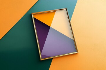 This features a contemporary beveled frame design with sharp angles and smooth lines, perfect for enhancing graphic design projects and presentations.