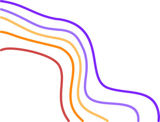 Colorful Abstract Line Corner Vector