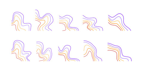 Colorful Abstract Line Corner Vector