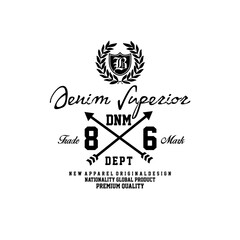 Vintage varsity college typography  superior slogan print for graphic tee t shirt or sweatshirt hoodie