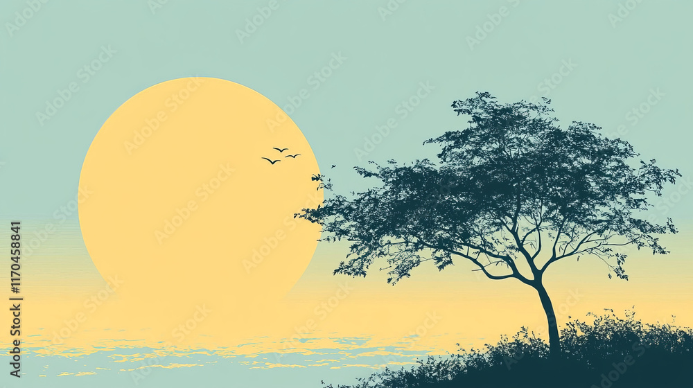 Aufkleber set of tree silhouettes for ecology design. vector version also available in gallery