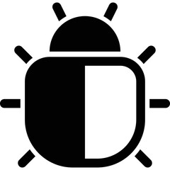 simple vector icon ladybug