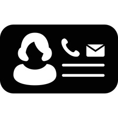 business card simple vector icon