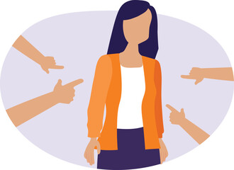 bullied by everyone Vector Illustration