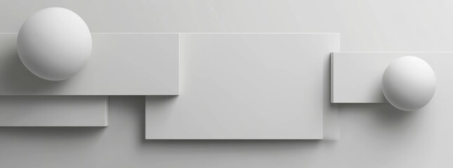 geometric symbols on abstract white background