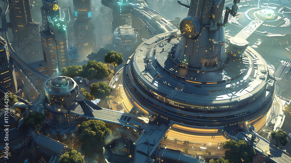 Poster capture the essence of biographical stories intertwined with futuristic technologies in an aerial vi
