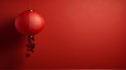Obraz premium chinese lantern with a minimalist style background