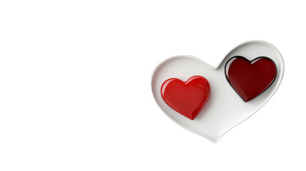 Hearts as a symbol of love for Valentine's Day on a transparent background 1