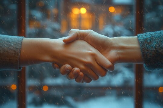 Handshake Business Contract Client Support Service Sale Cooperation Teamwork Negotiation Property Agreement