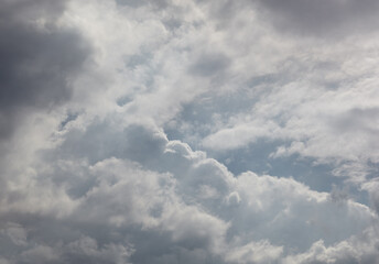 Abstract image of blurred sky. Blue sky background with cumulus clouds