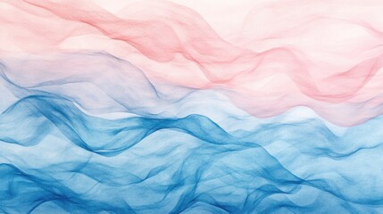 Obraz premium Flowing gradient art using elegant pencil strokes showcasing soft pink and blue hues for tranquil aesthetic appeal