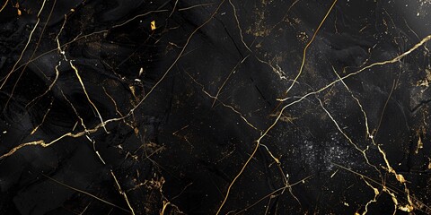 Surface abstract black and gold marble pattern at the marble stone floor texture background