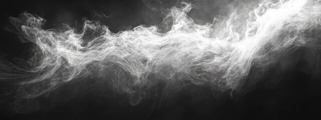 Wispy interstellar clouds drift across the darkness of space creating ethereal patterns that inspire wonder and curiosity about the universe