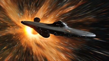 Starship Enterprise Warp Speed Space Travel