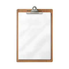 Clipboard mockup isolated on transparent background