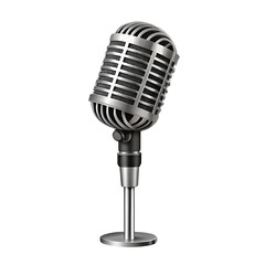 Microphone isolated on transparent background