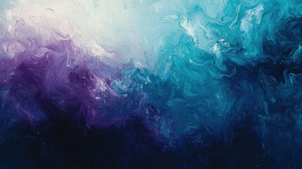 Fototapeta premium Abstract Swirling Paint Colors in Blue Purple and White