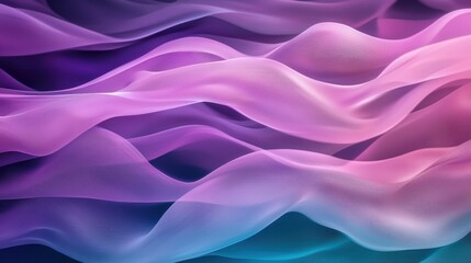 Fototapeta premium Abstract Purple Pink and Teal Wave Forms