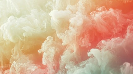Abstract swirling pastel colored smoke design
