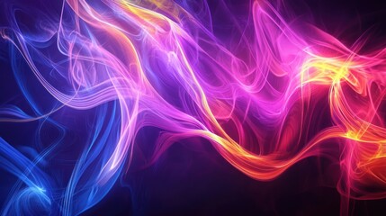 Abstract Colorful Swirling Light Energy Flow