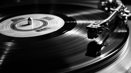 Closeup Vinyl Turntable 