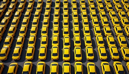 Endless Yellow Cars: A Geometric Automotive Array