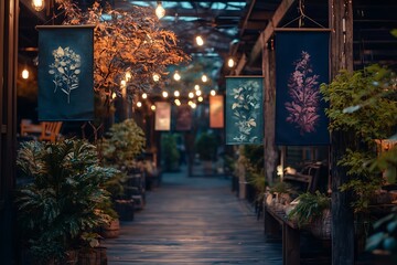 Fototapeta premium banner mockup open-air market