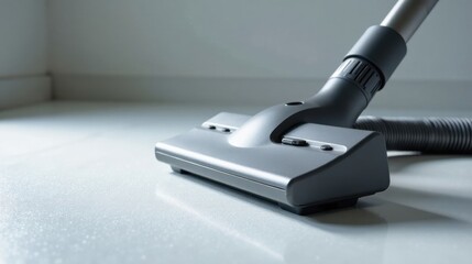 Close-up of a modern vacuum cleaner head on a floor