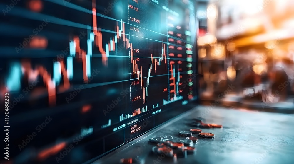 Aufkleber quantum technology revolutionizing market analytics with futuristic real time 3d data visualizations