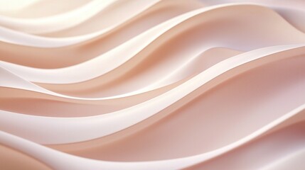 Abstract Beige Fabric Waves Gentle Curves