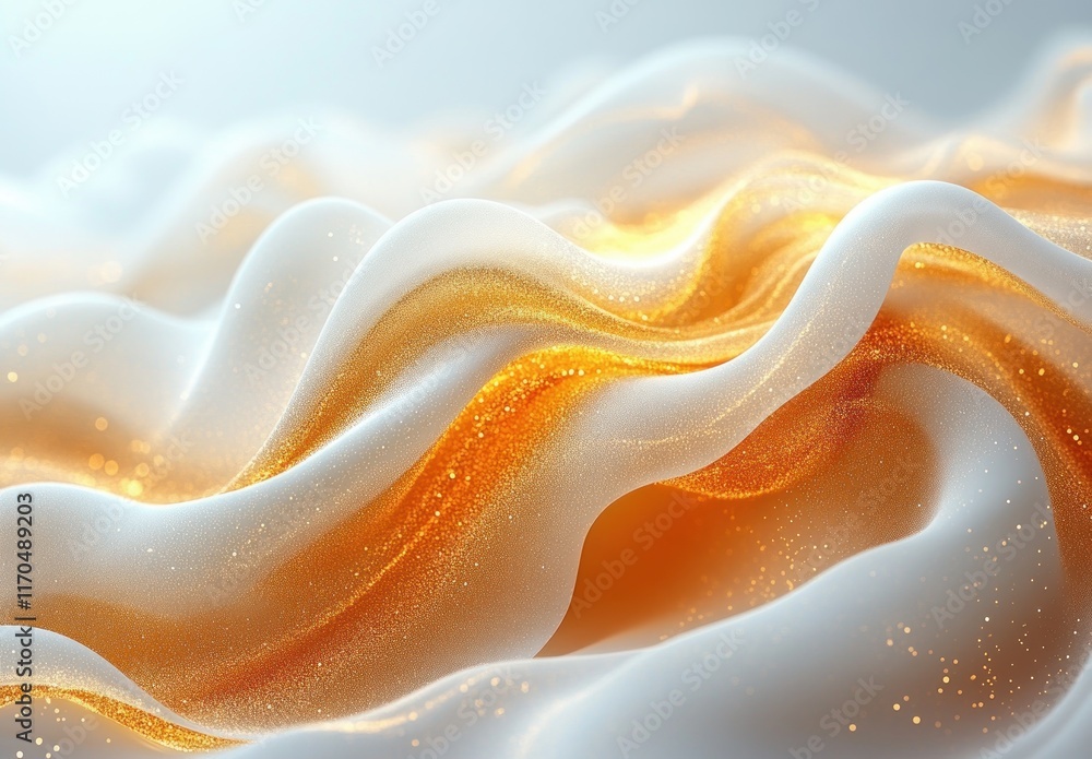Poster Golden Wave Pattern Background with Elegant Texture and Retro Design