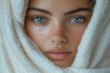 Asian Woman Beauty Image Skincare Body Care Esthetic Salon Natural Light Relaxing Portrait