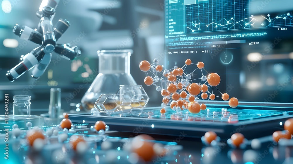 Poster quantum computing platform optimizing drug delivery mechanisms with interactive 3d holograms of chem