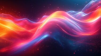 Fototapeta premium Dynamic Abstract Light Streaks in Red and Blue with Neon Effects and Motion Blur on Black Background