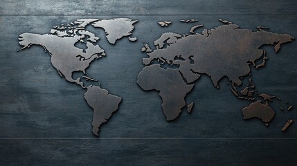 Global map visualization digital world infographic design modern environment aerial view geographical concept