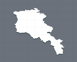 Vector map Armenia template Europe outline country
