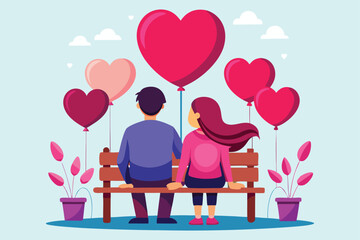 A couple sitting on a wooden bench.