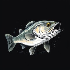 Obraz premium the AI Image Generator, a Freshwater Fish with Realistic Colors and Textures
