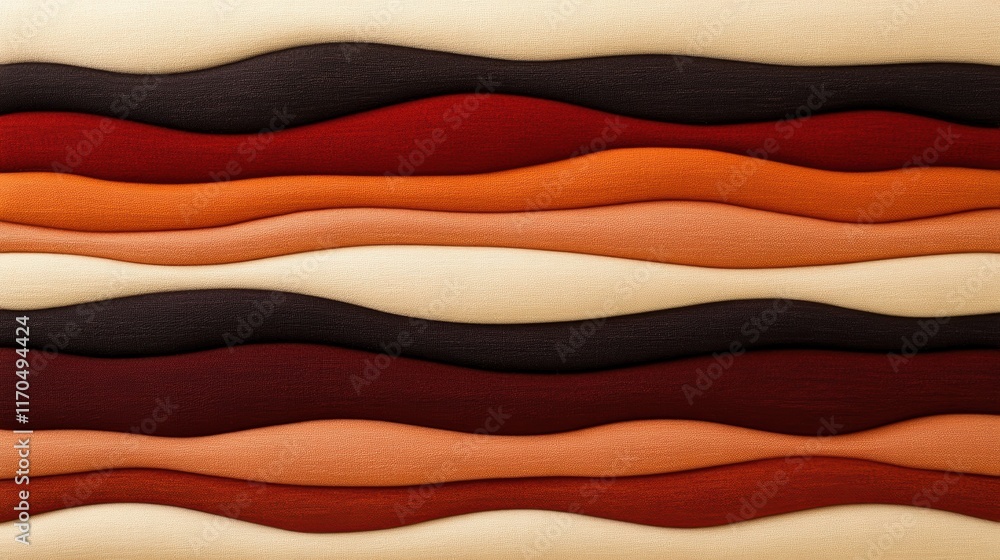 Aufkleber abstract wavy lines in warm earthy tones create a soothing and modern design for creative projects a