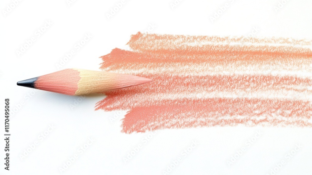Aufkleber Creating art with smooth pencil strokes and translucent brushstrokes for a soft aesthetic