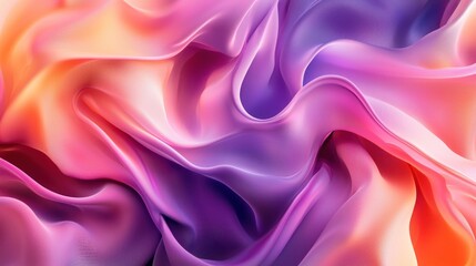 Fototapeta premium Abstract Pink Purple Gradient Fabric Waves
