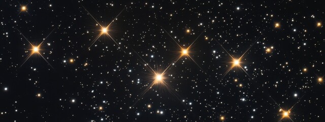 Obraz premium Soft radiant starlight halos illuminate the night sky in a breathtaking display of cosmic beauty and wonder