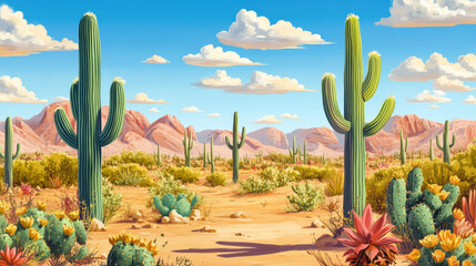 Find two same cactuses in mexican desert. Kids game worksheet, children logical riddle or educational puzzle with searching and matching task. Child quiz vector page or playing activity with cacti