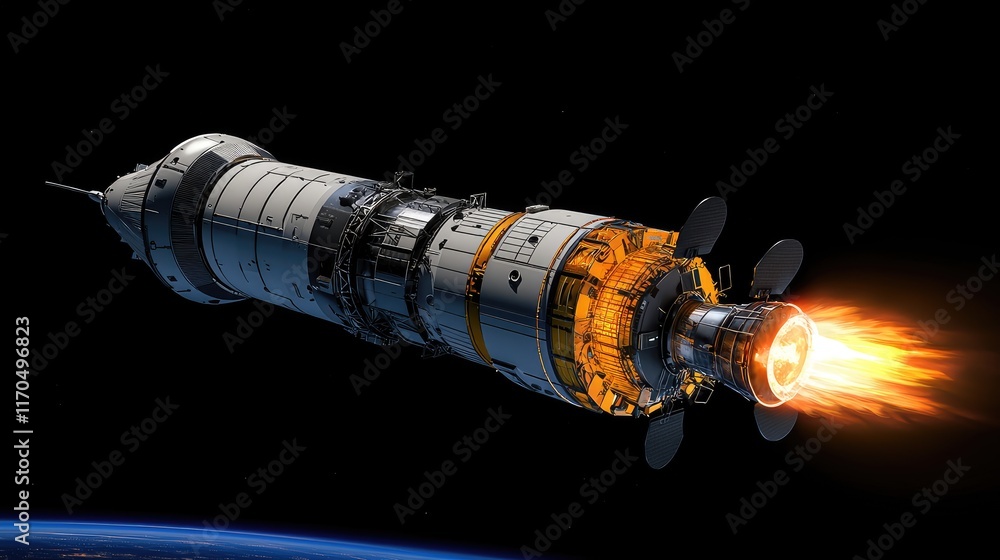 Poster launch event of advanced rocket technology space digital art outer space close-up innovation and exp