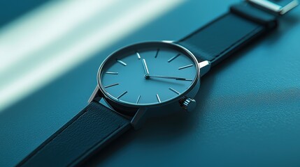 Elegant Wristwatch: Minimalist Design, Classic Timepiece